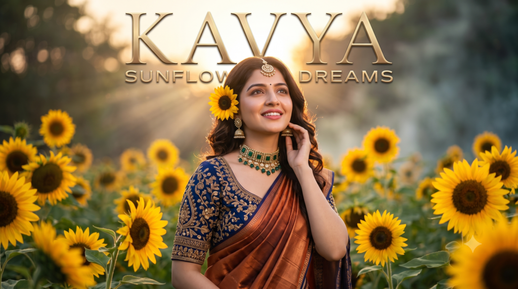 Sunflower Fantasy Luxury Portrait AI Prompt