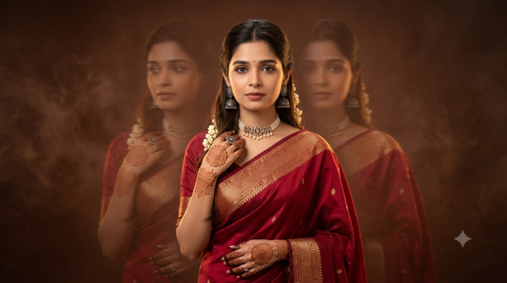  Luxury Indian Bridal Portrait AI Prompt