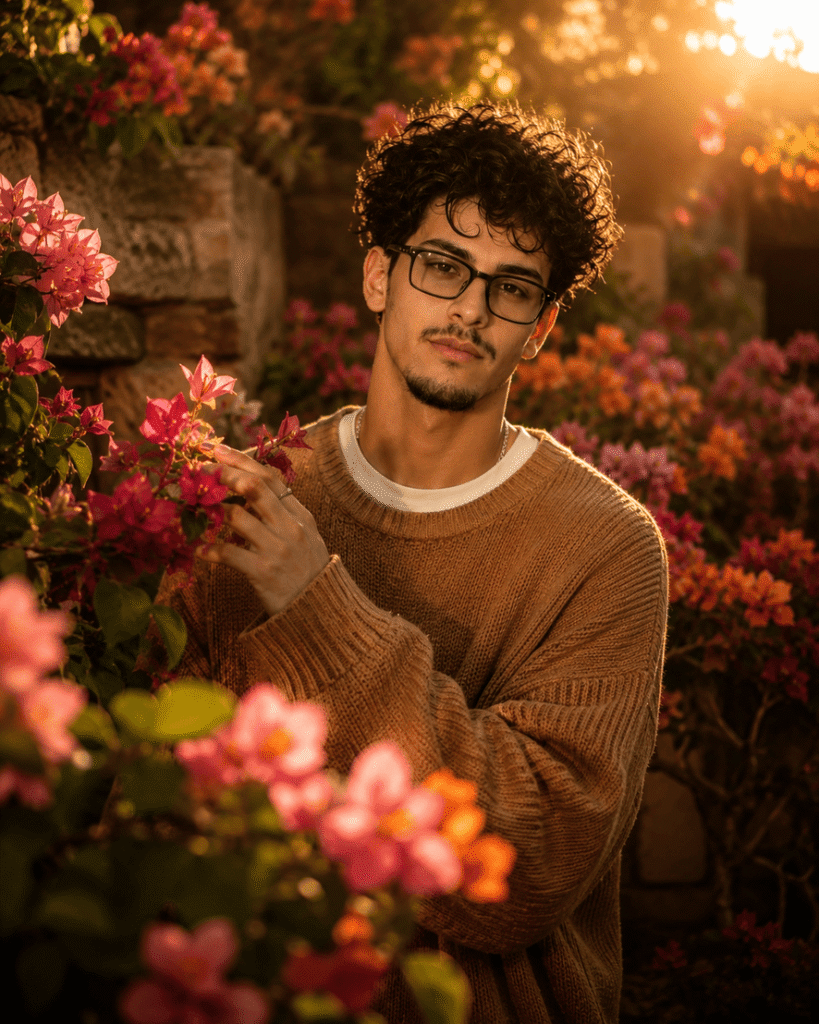 Golden Flower Garden AI Prompt