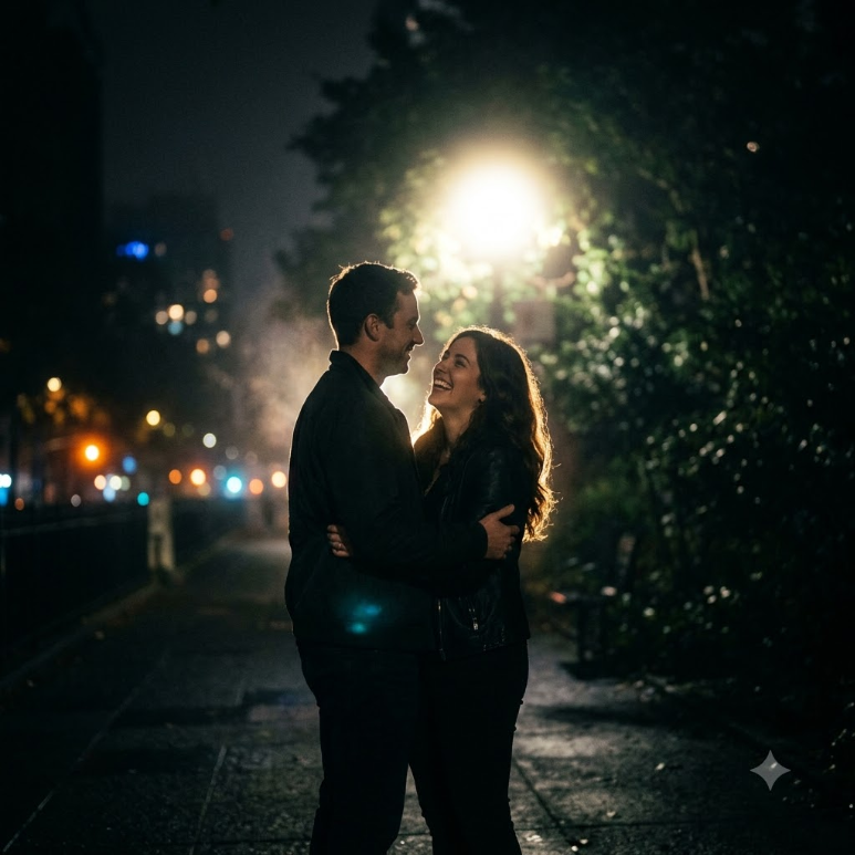 Cinematic Night Portrait