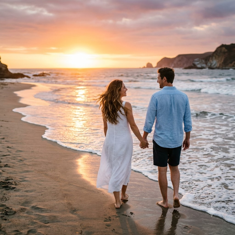 Beach Sunset Portrait
