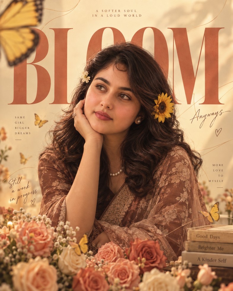 1. Romantic Floral Poster Portrait
