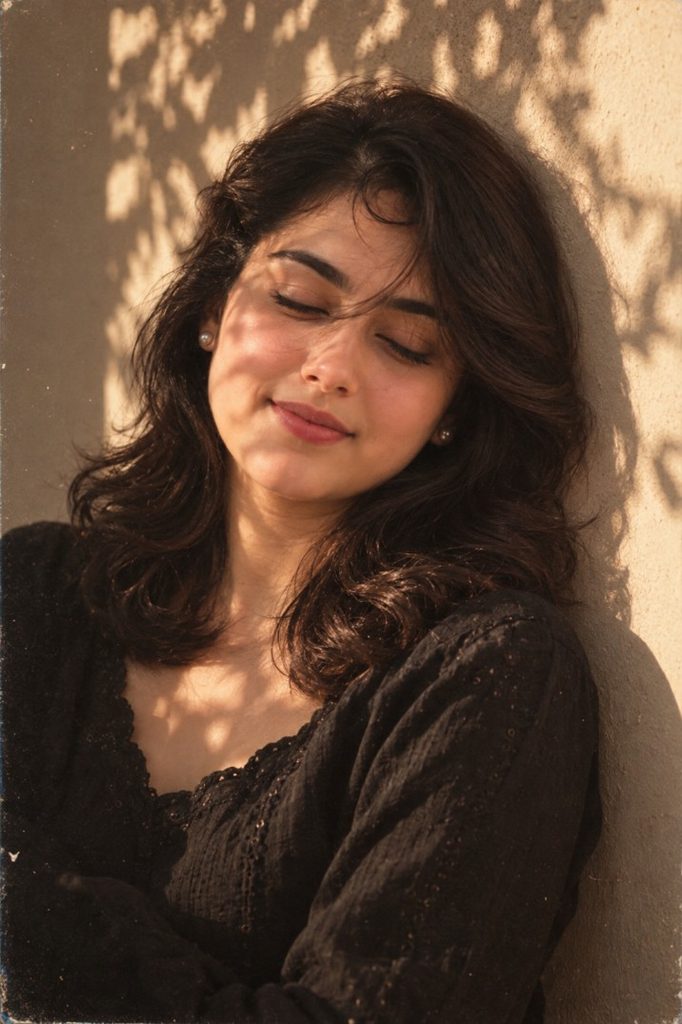 2. Moody Wall Shadow Portrait