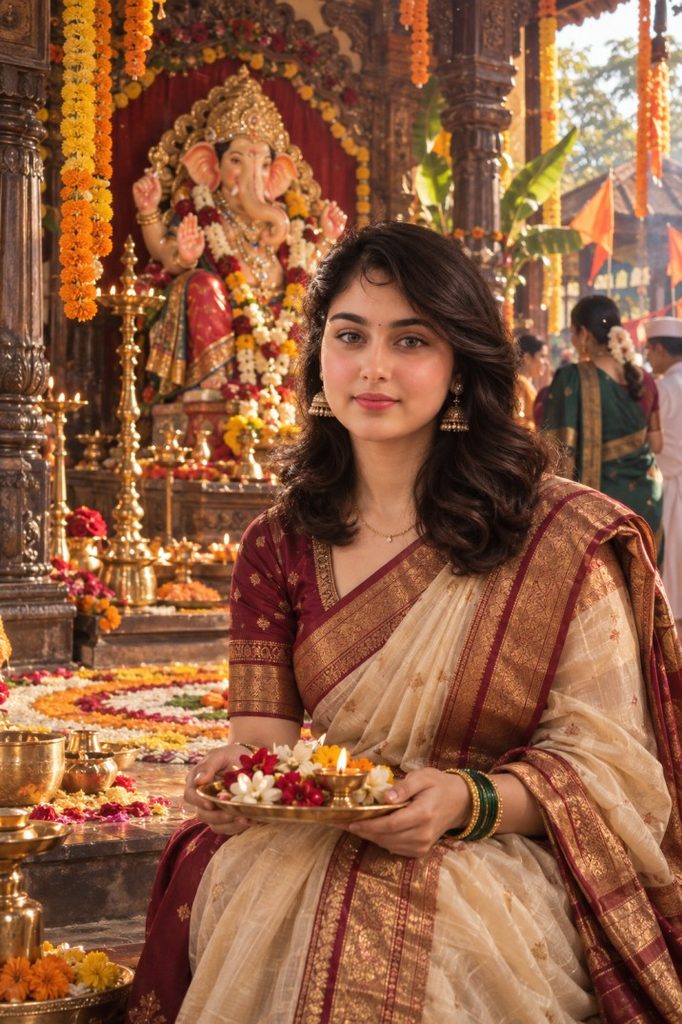 6. Traditional Maharashtrian Ganeshotsav