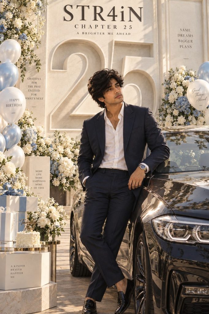 Milestone Poster With Car and 3D Number